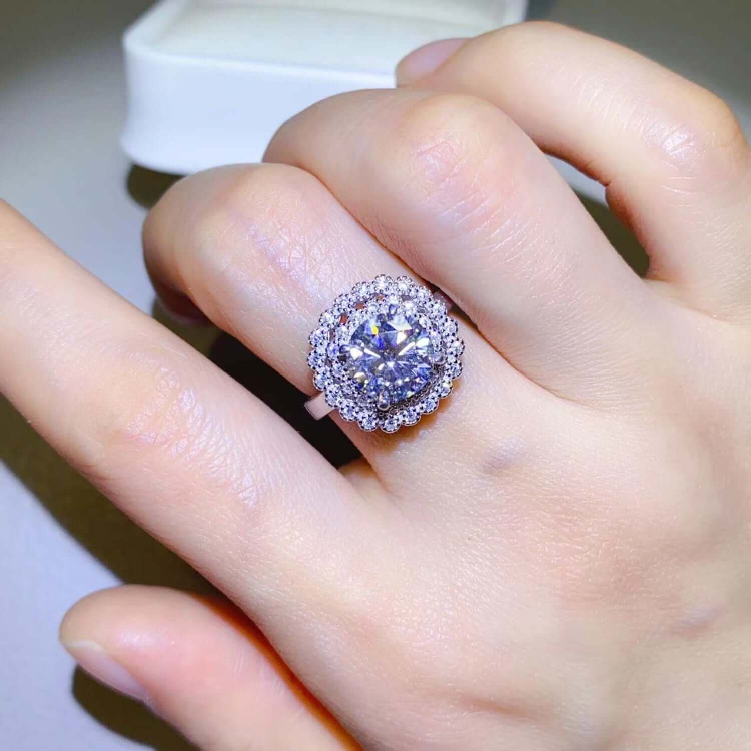2 Carat Moissanite 925 Sterling Silver Ring - Pop&