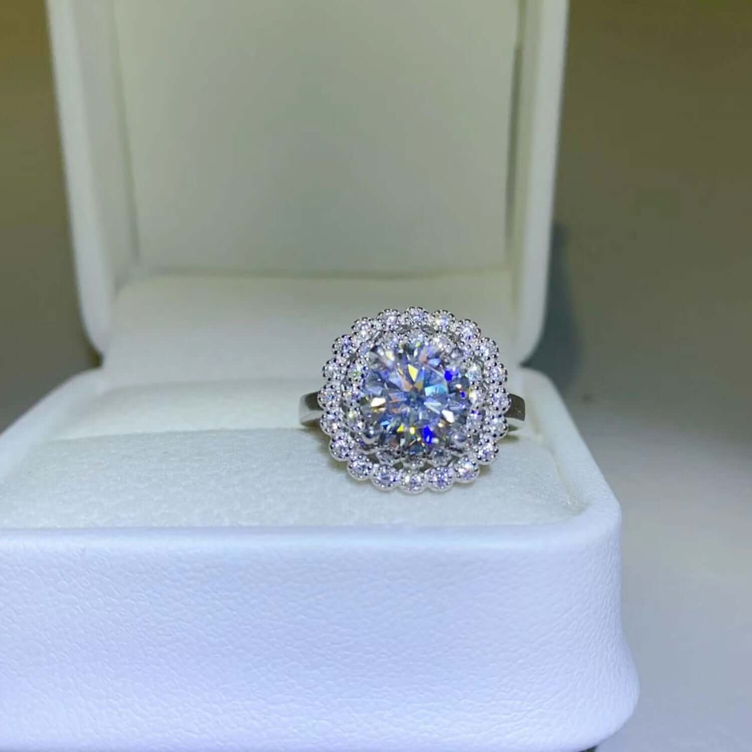2 Carat Moissanite 925 Sterling Silver Ring - Pop&