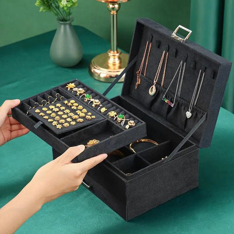 Velvet Jewelry Organizer Box - Pop&