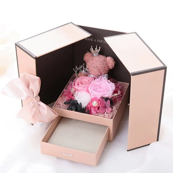 Artificial Flower Jewelry Box - Pop&