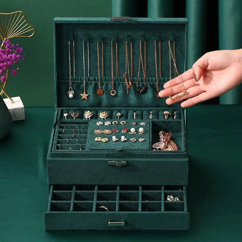 Velvet Jewelry Organizer Box - Pop&