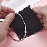 SEVENWELL 100pcs Jewelry Cleaning Cloth – Black Polishing Cloth for Sterling Silver, Gold, Platinum (8x8cm) - Pop&