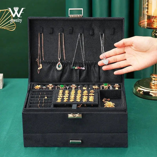 Velvet Jewelry Organizer Box - Pop&